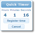 Using the timer as an easy way for the user to keep track of the time